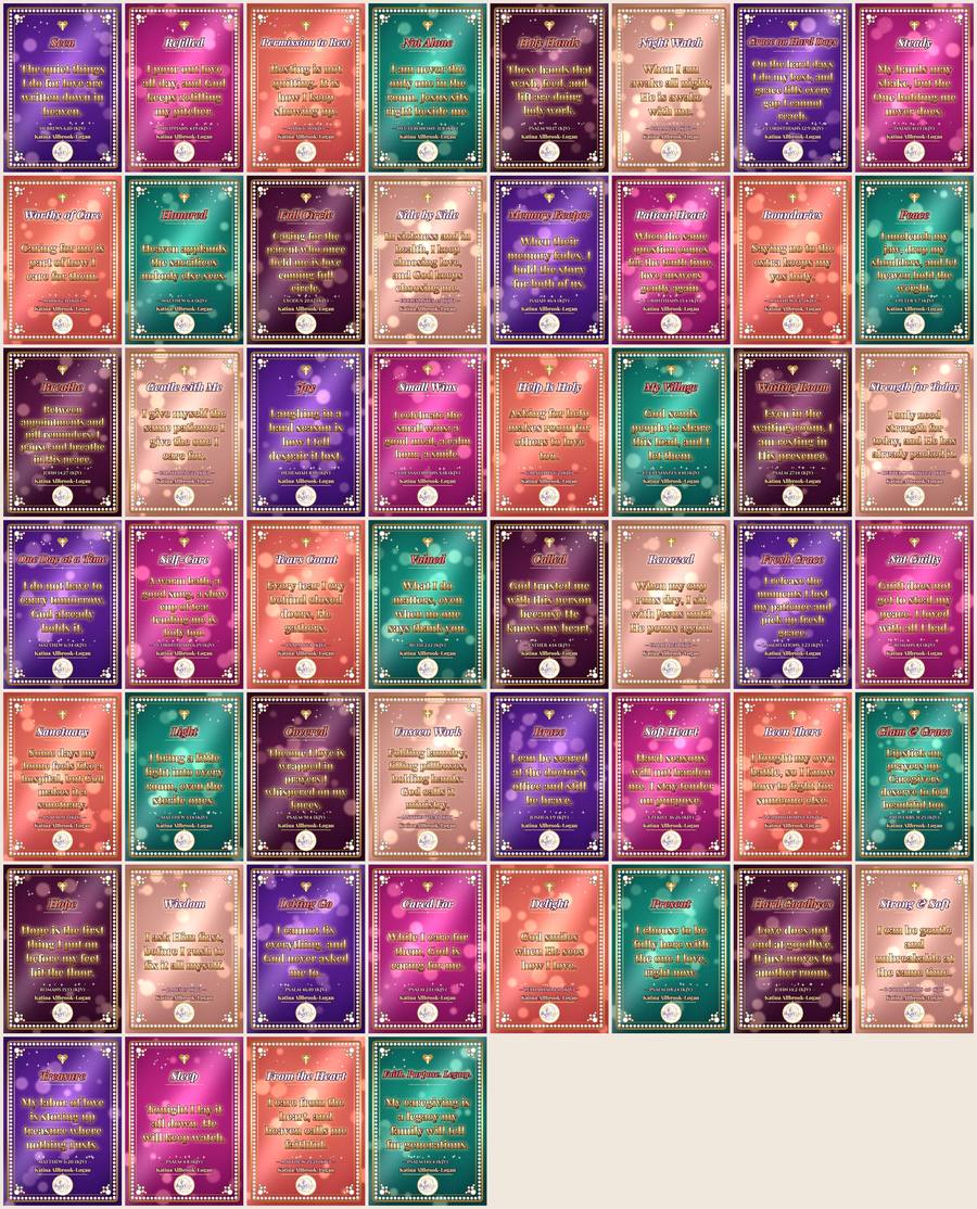Preview of the 52 affirmation cards